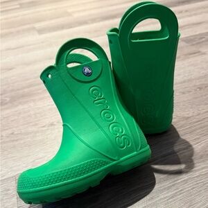 Crocs Kids Green Handle It Rain Boots Size c10